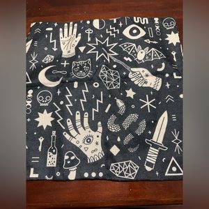 Mystic Eye 2-Sided Pillowcase 17 X 17 Black Alchemy Tarot Halloween Spooky sham